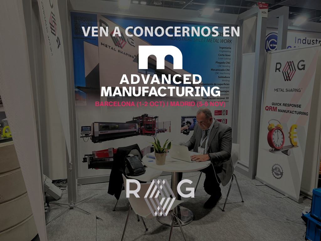 Stand de R&G Metal Shaping en Advanced Manufacturing 2025 en Barcelona y Madrid